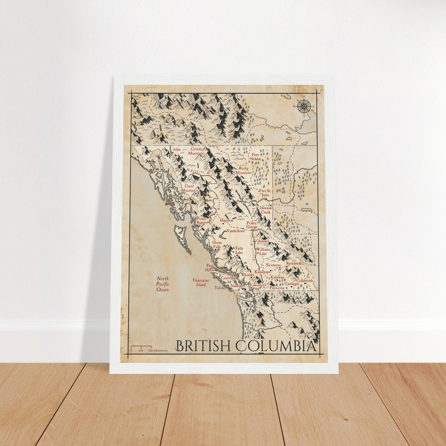 Map of British Columbia - Fantasy-inspired - Print - Fabled Maps