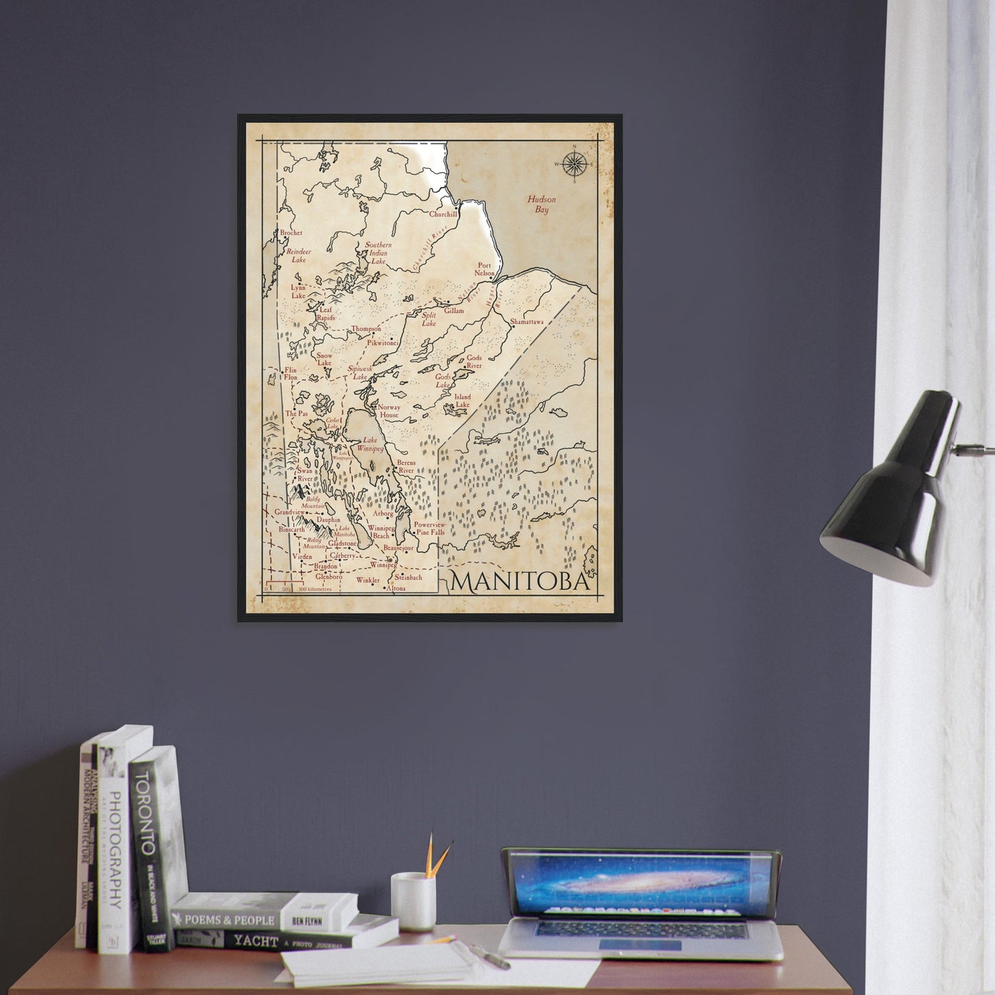 Map of Manitoba - Fantasy-inspired - Print - Fabled Maps