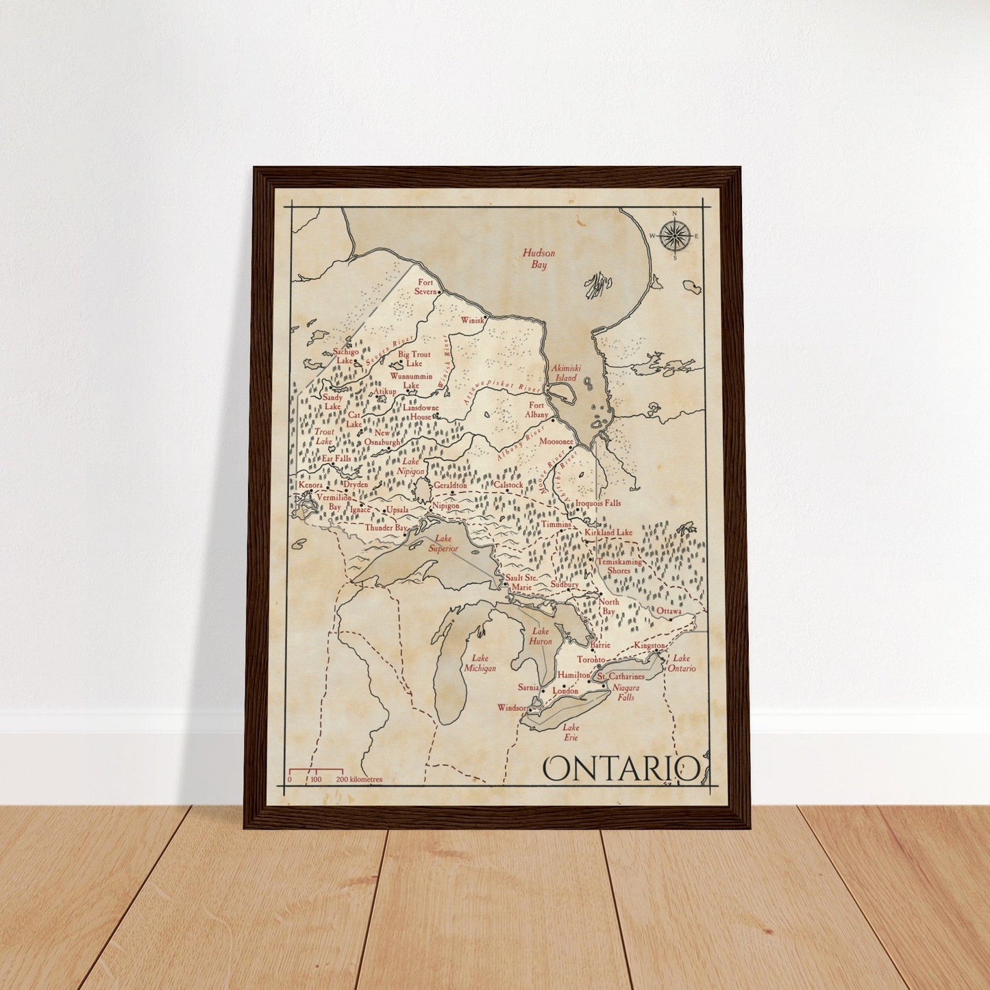 Map of Ontario - Fantasy-inspired - Print - Fabled Maps