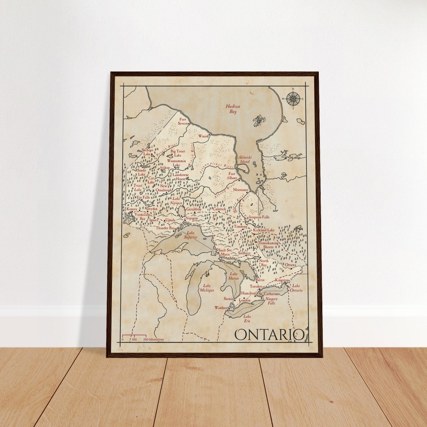 Map of Ontario - Fantasy-inspired - Print - Fabled Maps