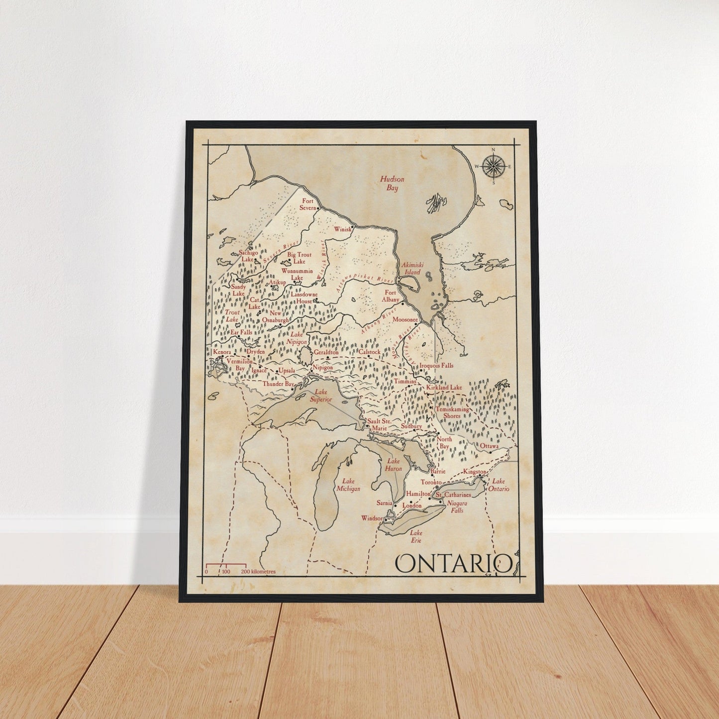 Map of Ontario - Fantasy-inspired - Print - Fabled Maps