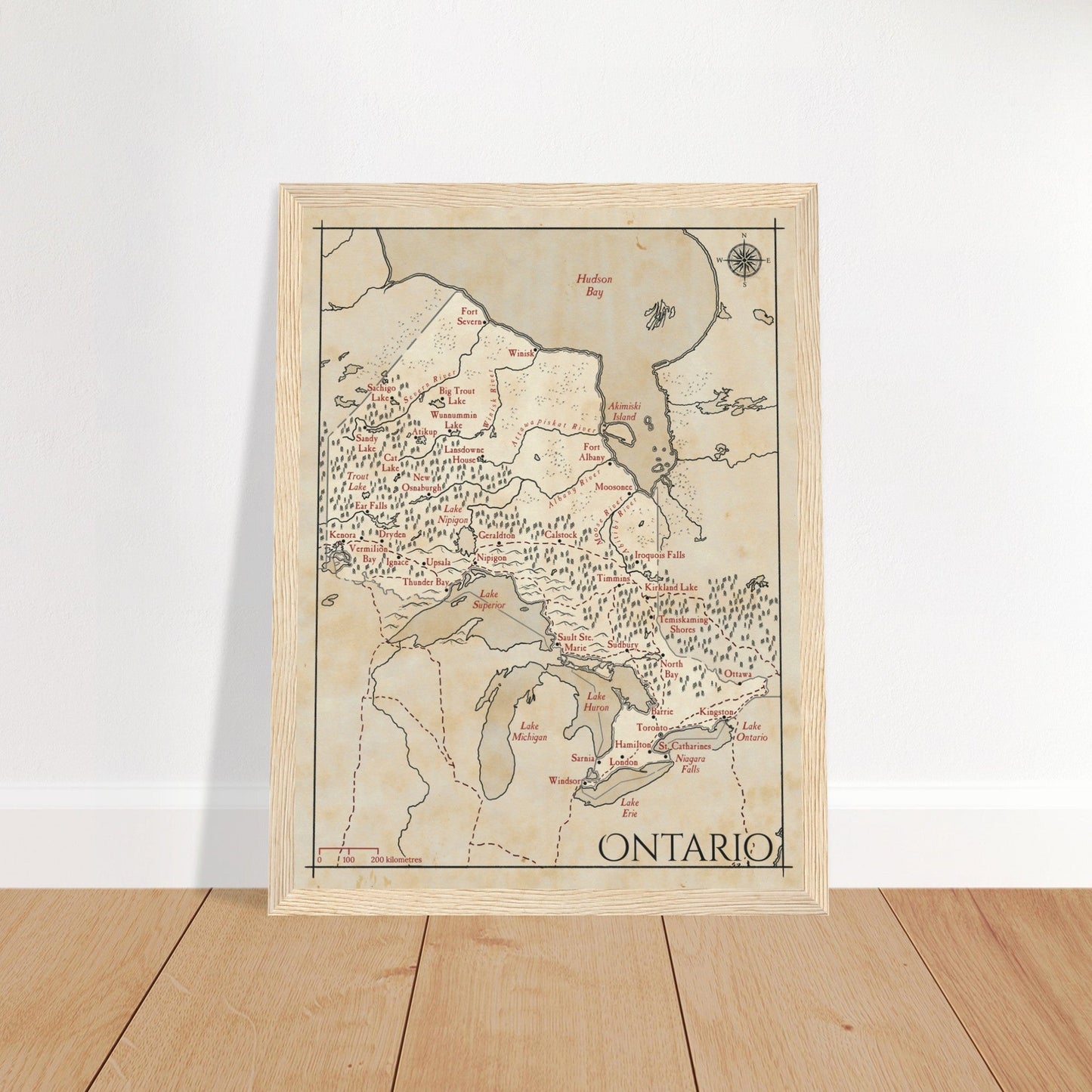 Map of Ontario - Fantasy-inspired - Print - Fabled Maps