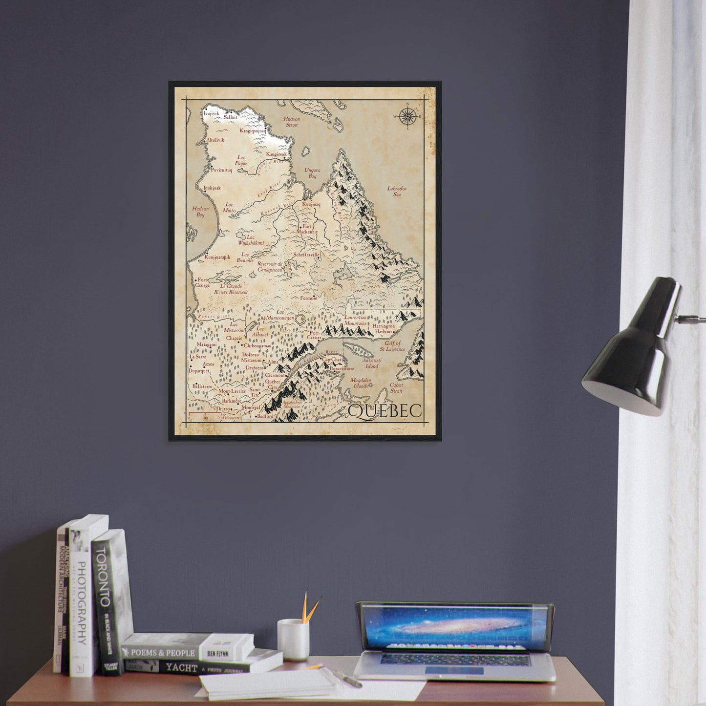 Map of Quebec - Fantasy-inspired - Print - Fabled Maps