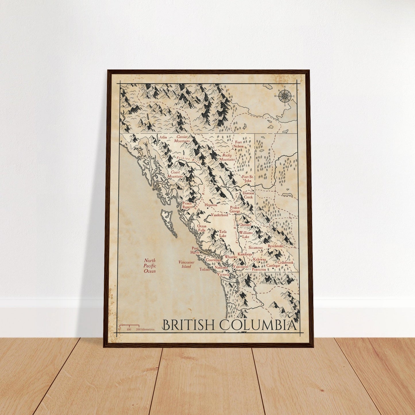 Map of British Columbia - Fantasy-inspired - Print - Fabled Maps