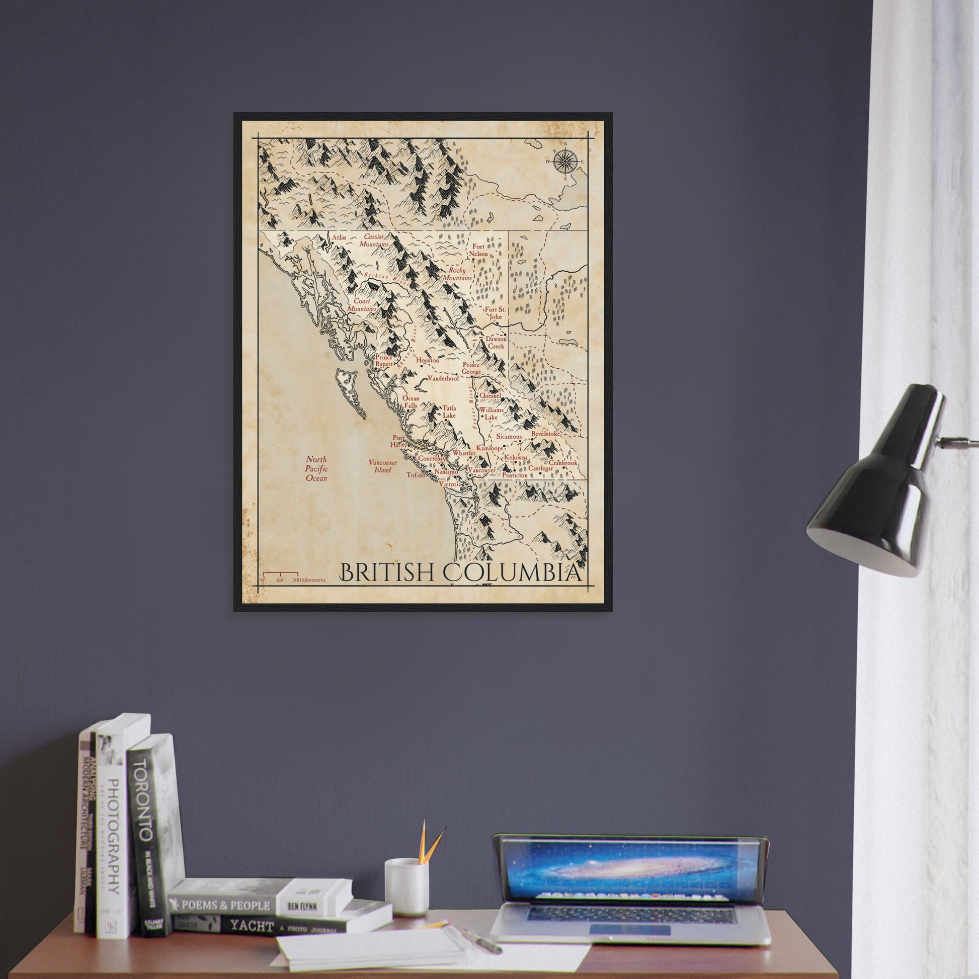 Map of British Columbia - Fantasy-inspired - Print - Fabled Maps