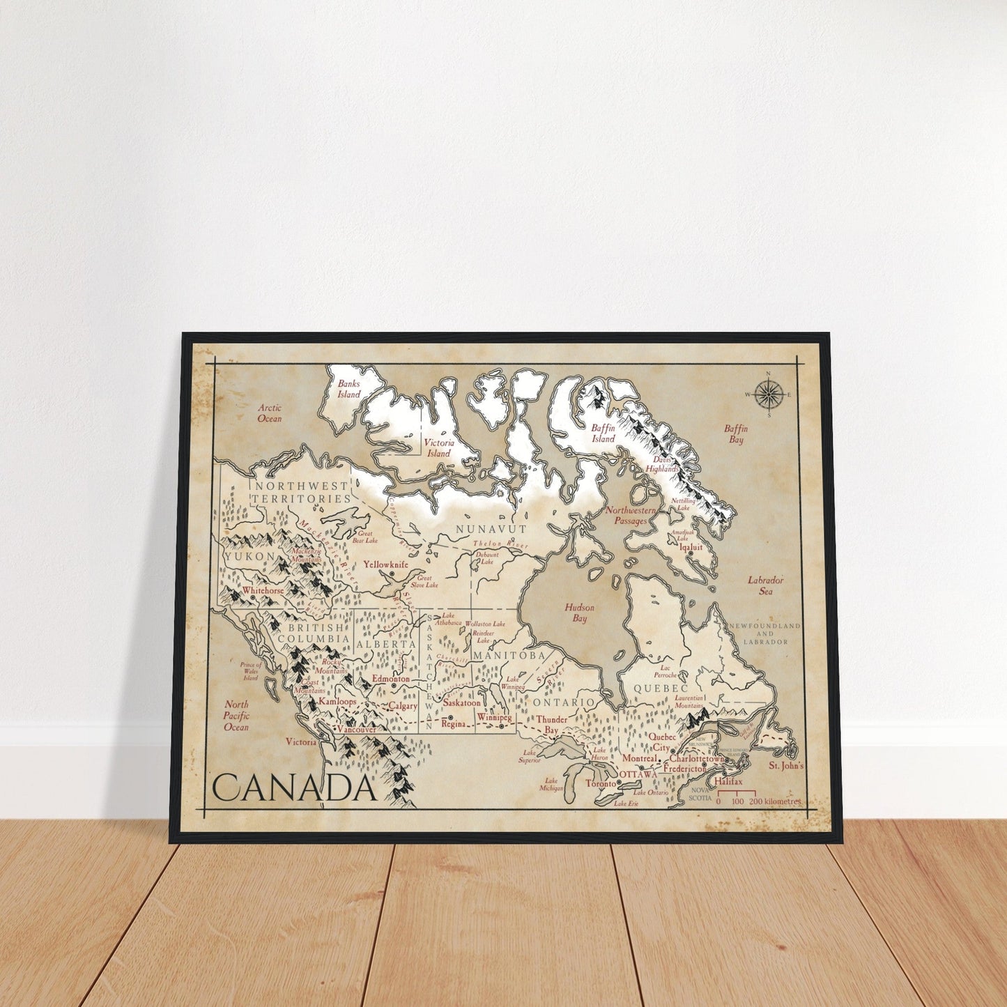 Map of Canada - Fantasy-inspired - Print - Fabled Maps