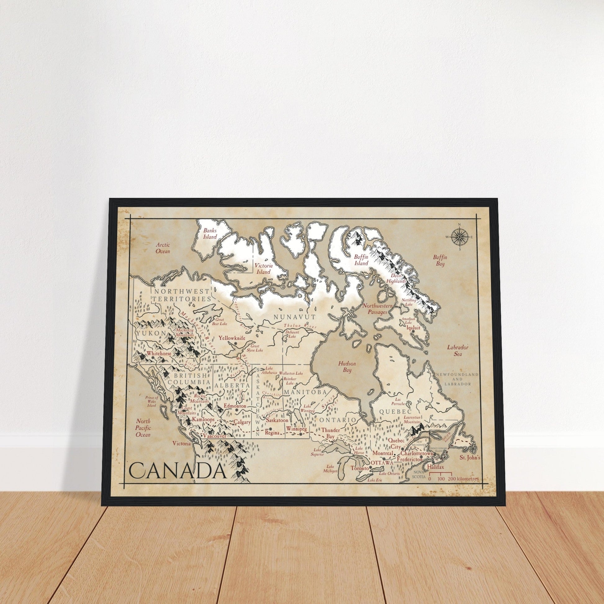 Map of Canada - Fantasy-inspired - Print - Fabled Maps