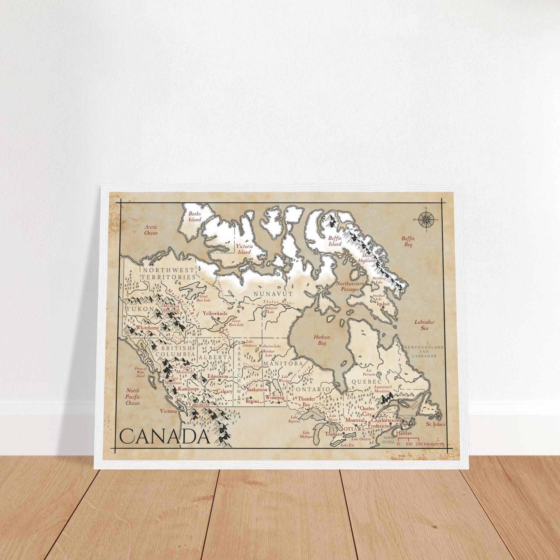 Map of Canada - Fantasy-inspired - Print - Fabled Maps