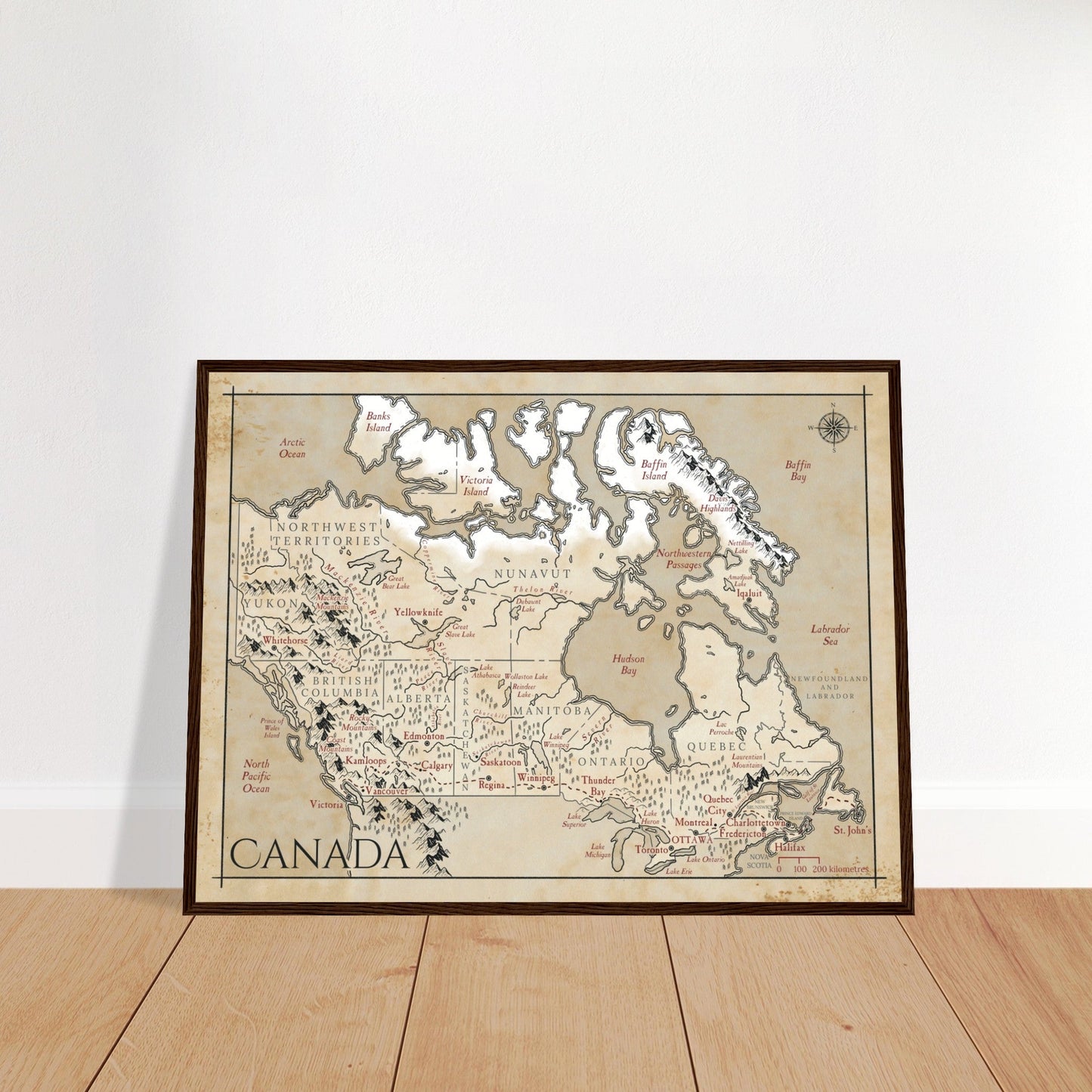 Map of Canada - Fantasy-inspired - Print - Fabled Maps