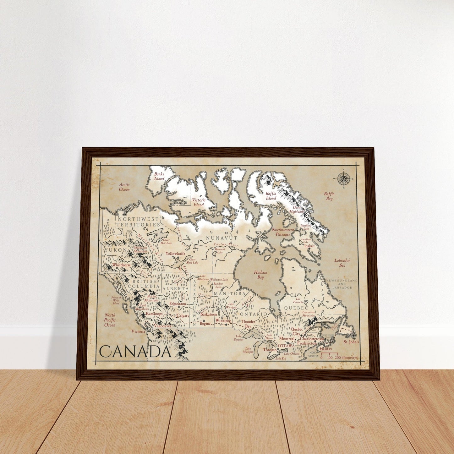 Map of Canada - Fantasy-inspired - Print - Fabled Maps