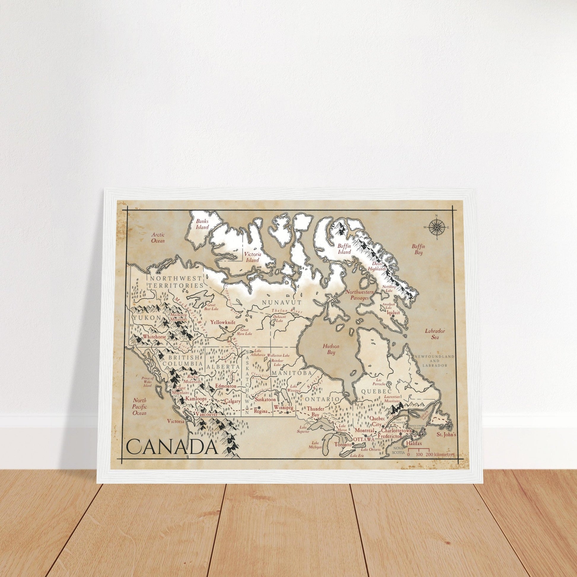 Map of Canada - Fantasy-inspired - Print - Fabled Maps