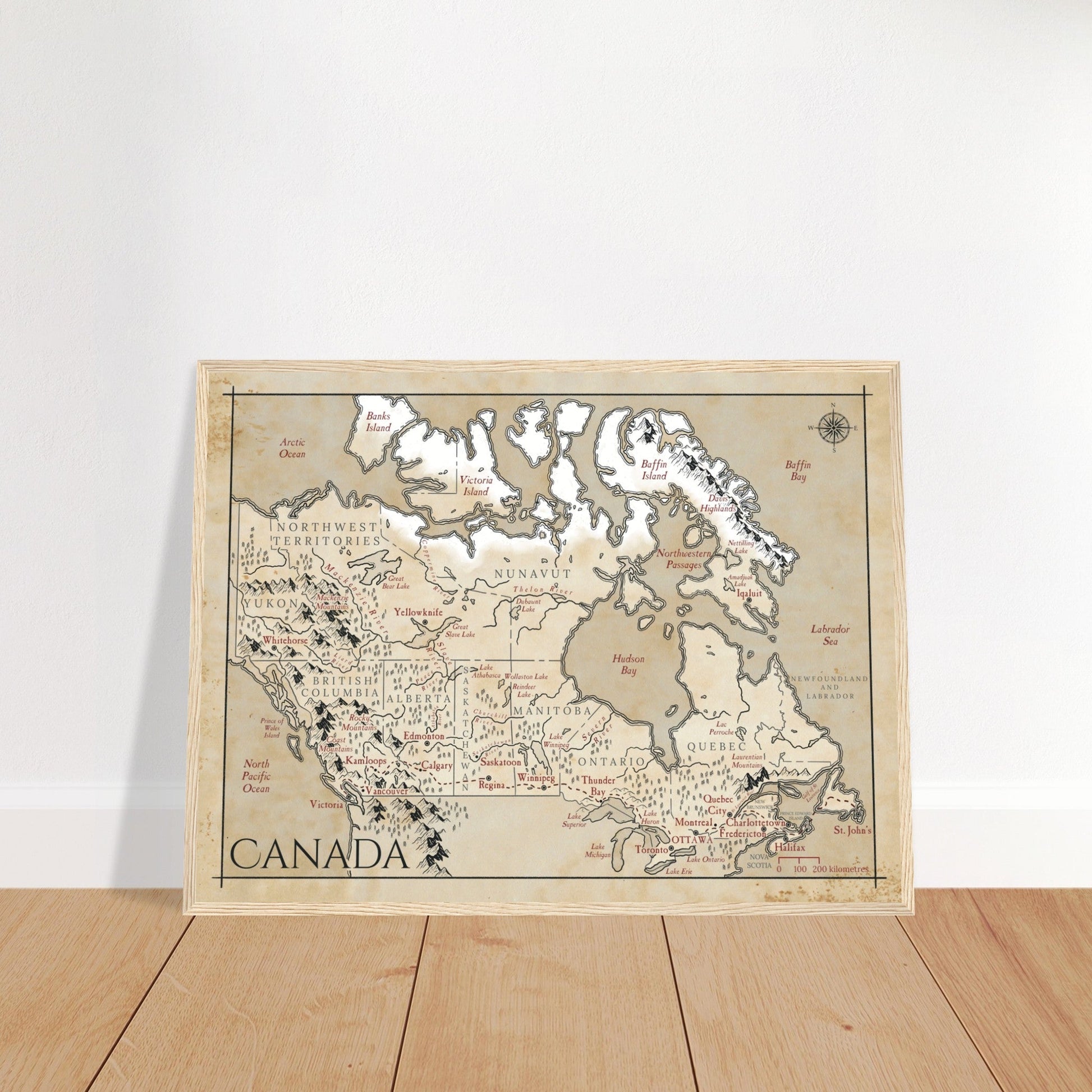 Map of Canada - Fantasy-inspired - Print - Fabled Maps