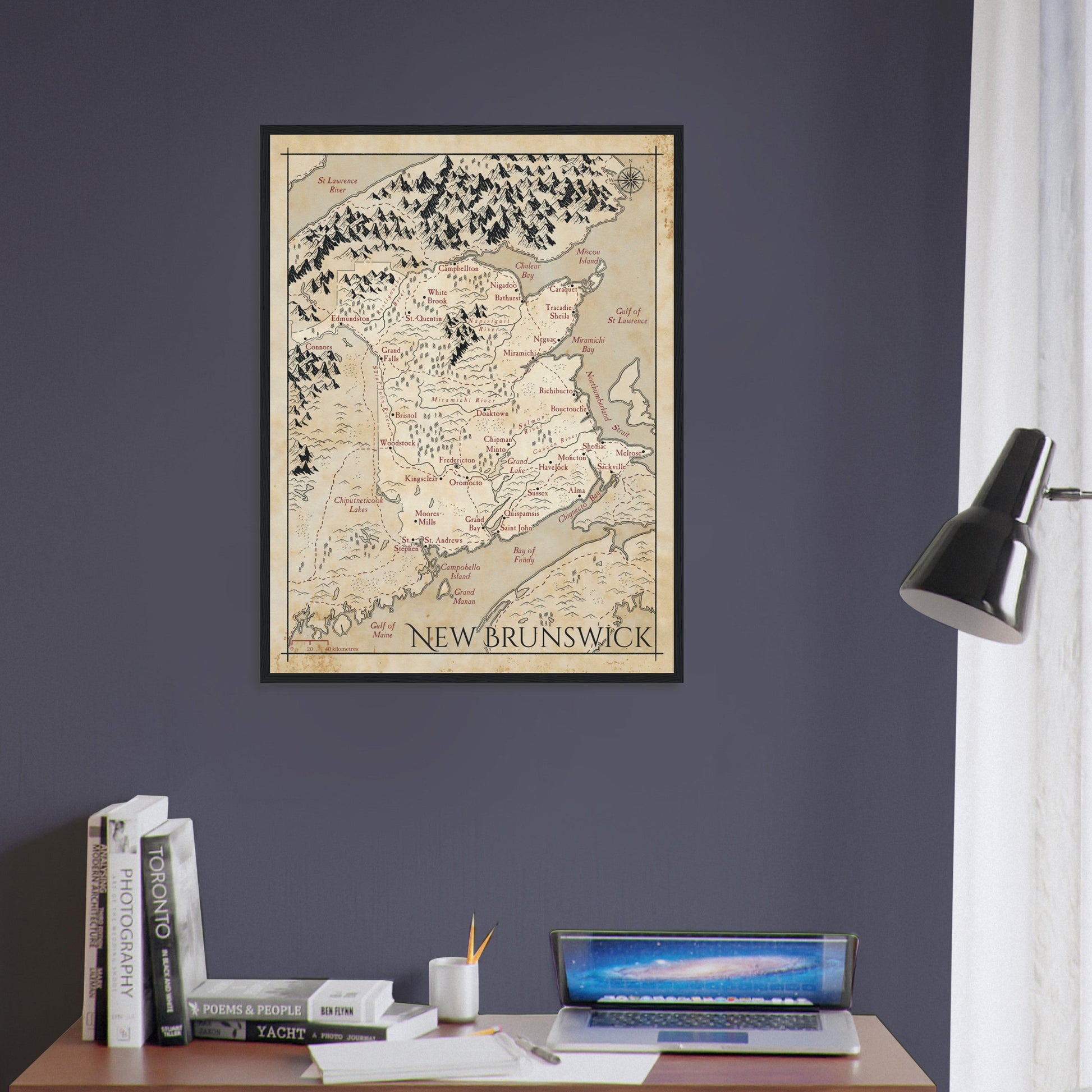 Map of New Brunswick - Fantasy-inspired - Print - Fabled Maps