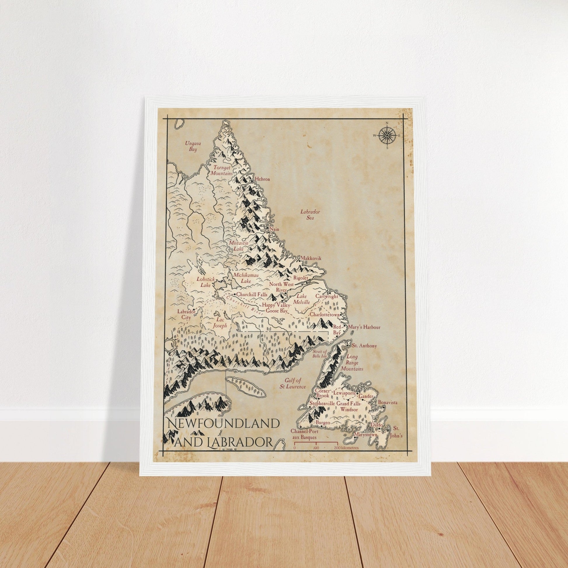 Map of Newfoundland & Labrador - Fantasy-inspired - Print - Fabled Maps