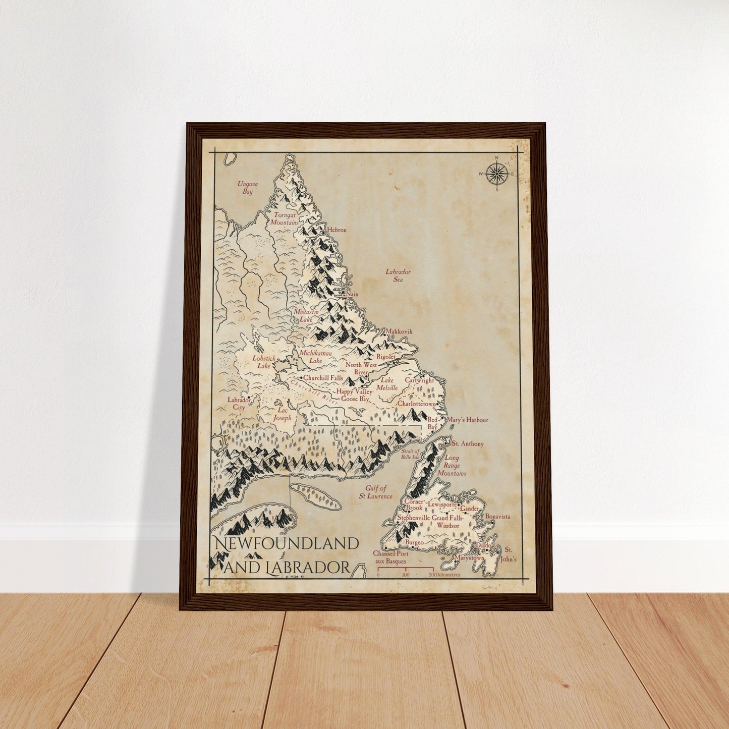 Map of Newfoundland & Labrador - Fantasy-inspired - Print - Fabled Maps