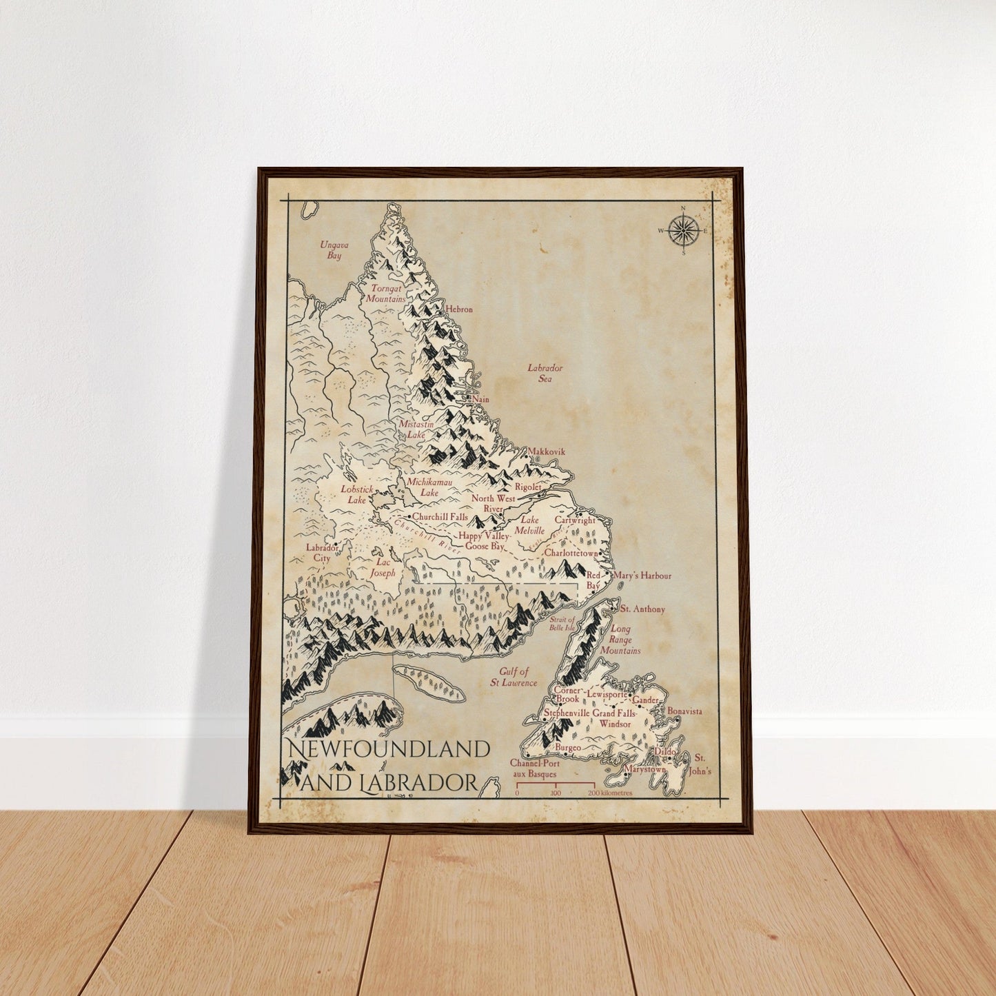 Map of Newfoundland & Labrador - Fantasy-inspired - Print - Fabled Maps