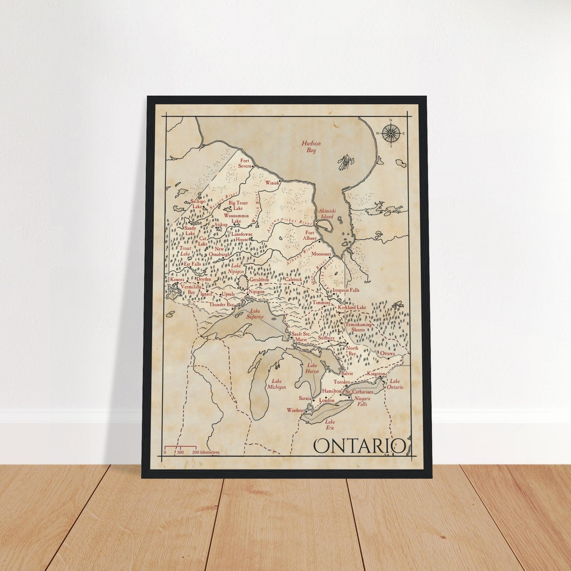 Map of Ontario - Fantasy-inspired - Print - Fabled Maps