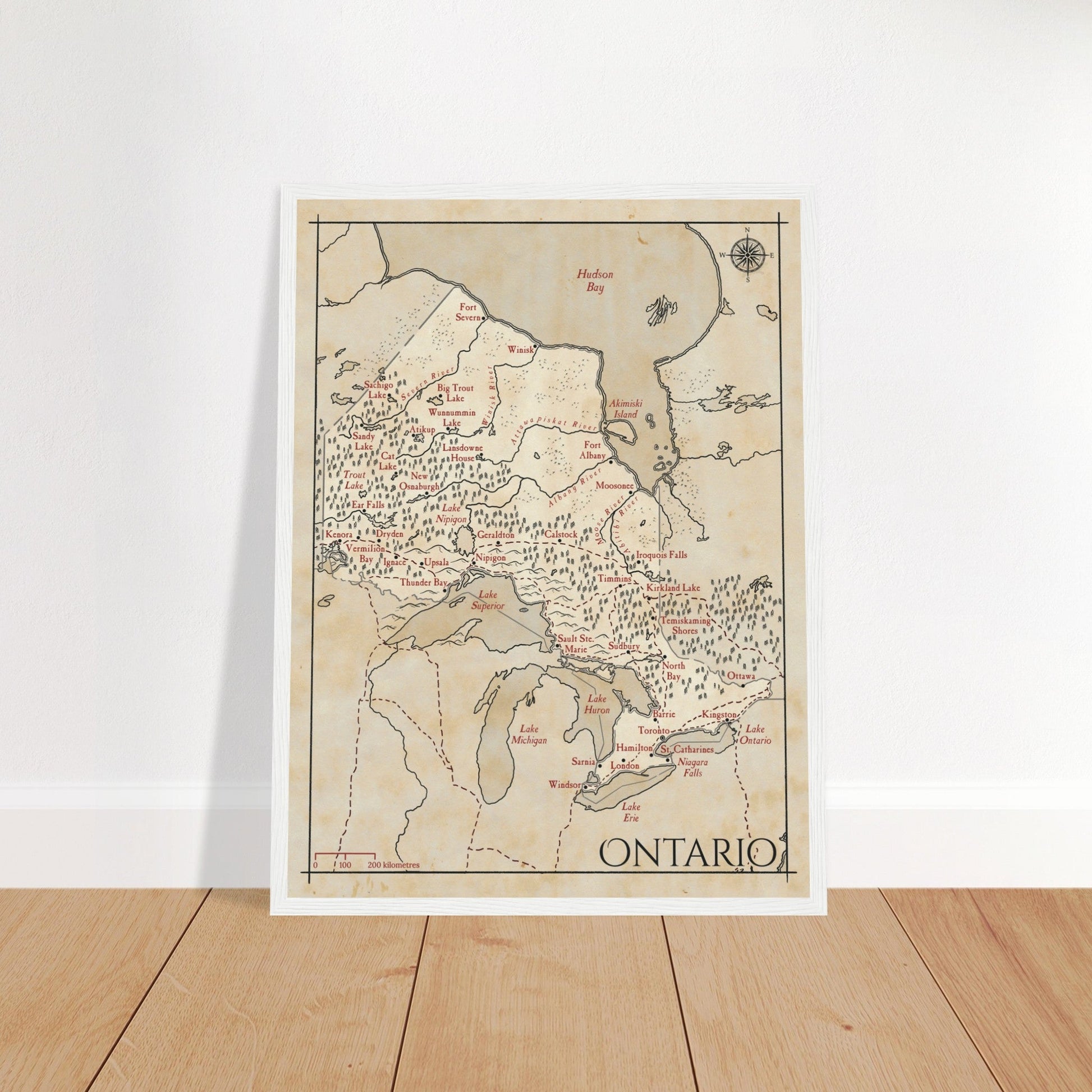 Map of Ontario - Fantasy-inspired - Print - Fabled Maps