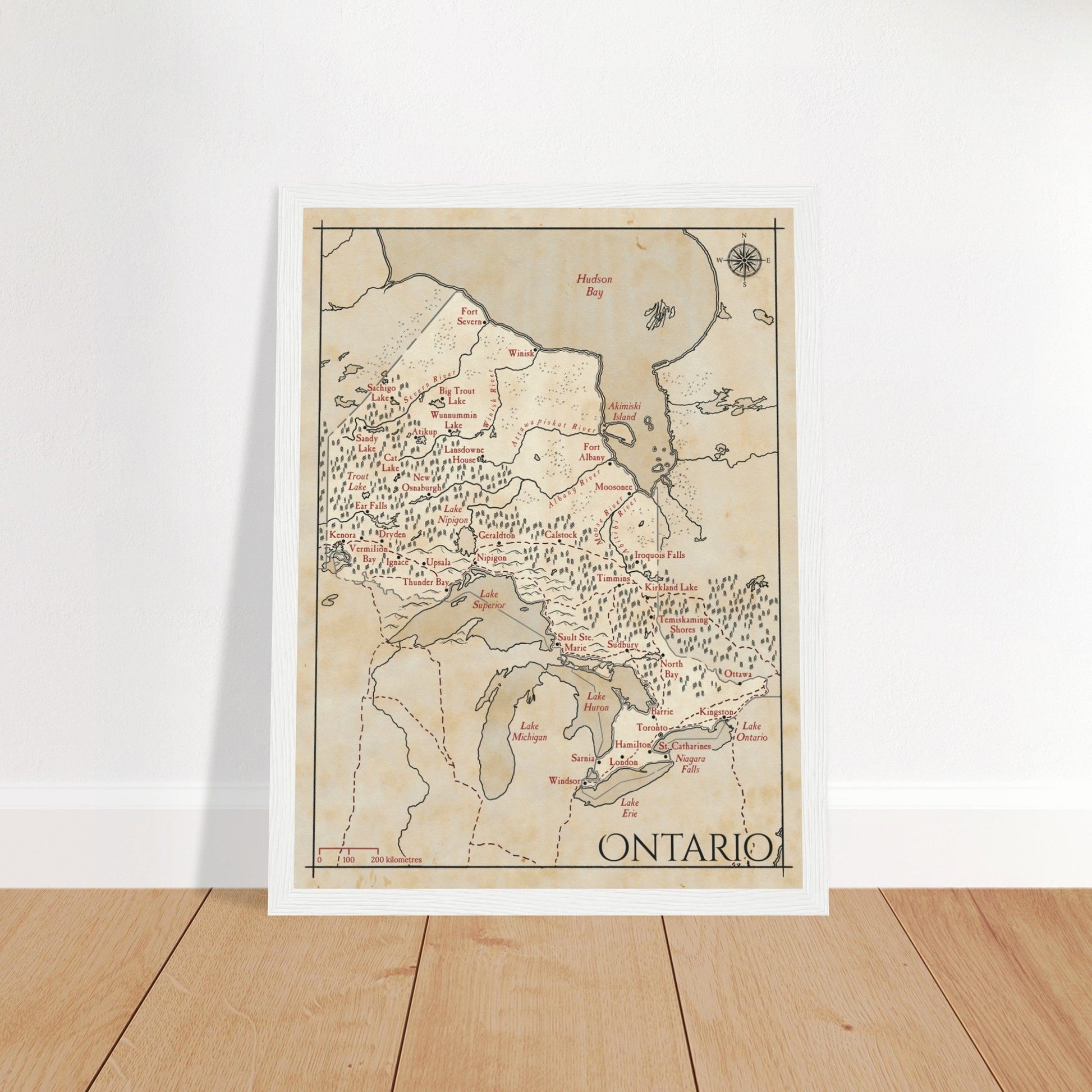 Map of Ontario - Fantasy-inspired - Print - Fabled Maps