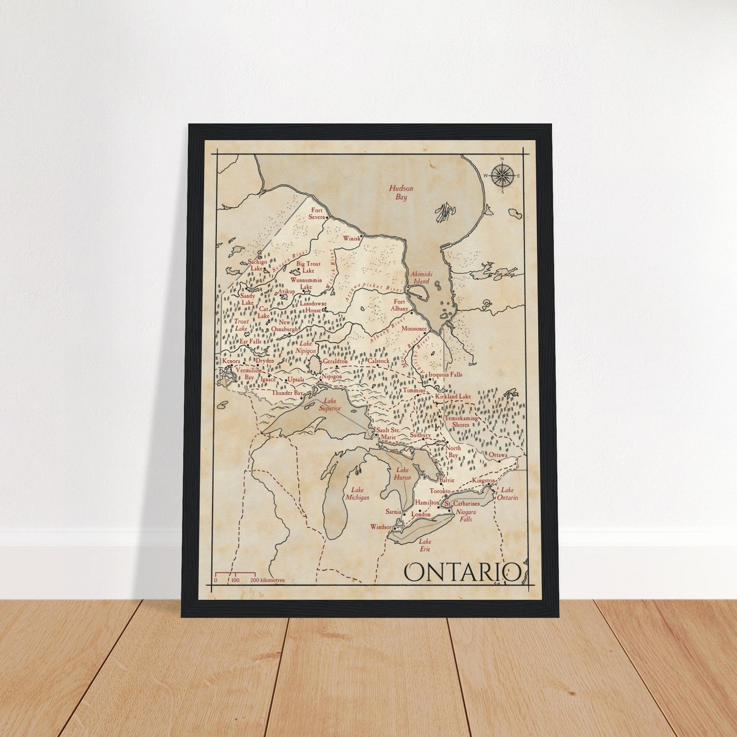 Map of Ontario - Fantasy-inspired - Print - Fabled Maps