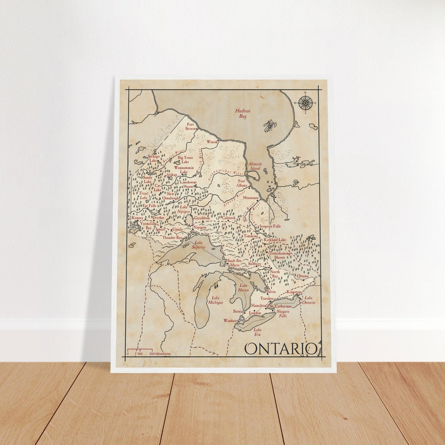 Map of Ontario - Fantasy-inspired - Print - Fabled Maps