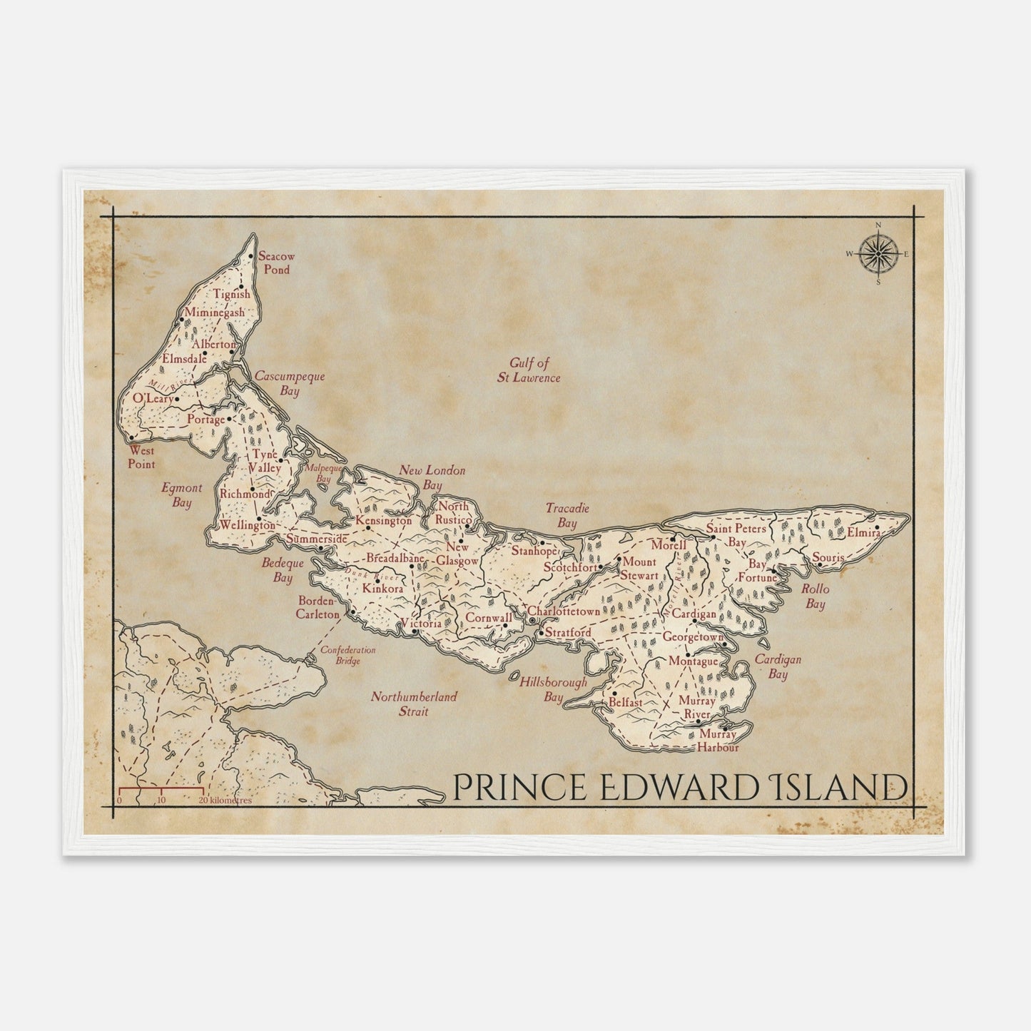 Map of Prince Edward Island - Fantasy-inspired - Print - Fabled Maps