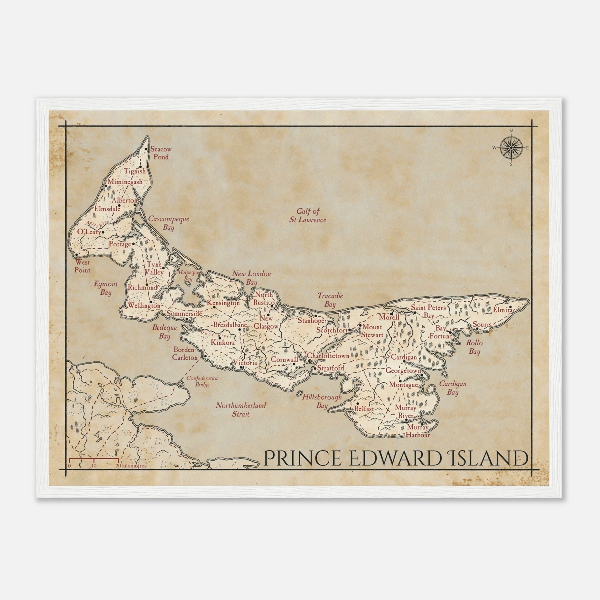 Map of Prince Edward Island - Fantasy-inspired - Print - Fabled Maps