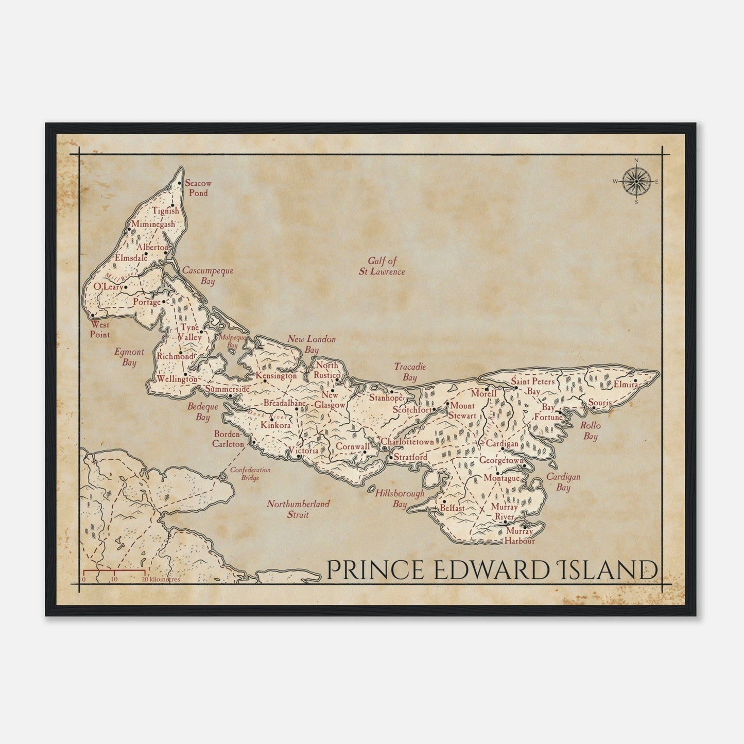 Map of Prince Edward Island - Fantasy-inspired - Print - Fabled Maps