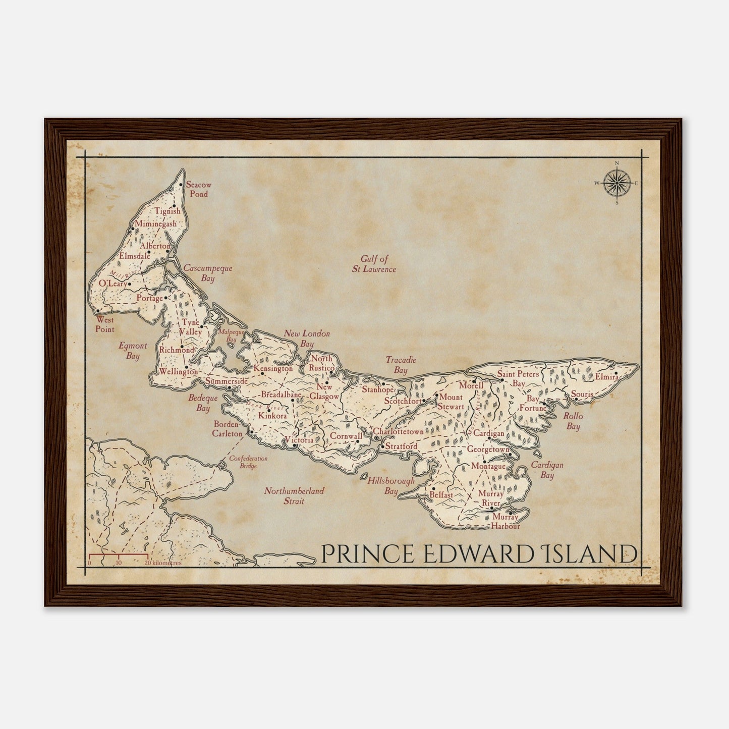 Map of Prince Edward Island - Fantasy-inspired - Print - Fabled Maps