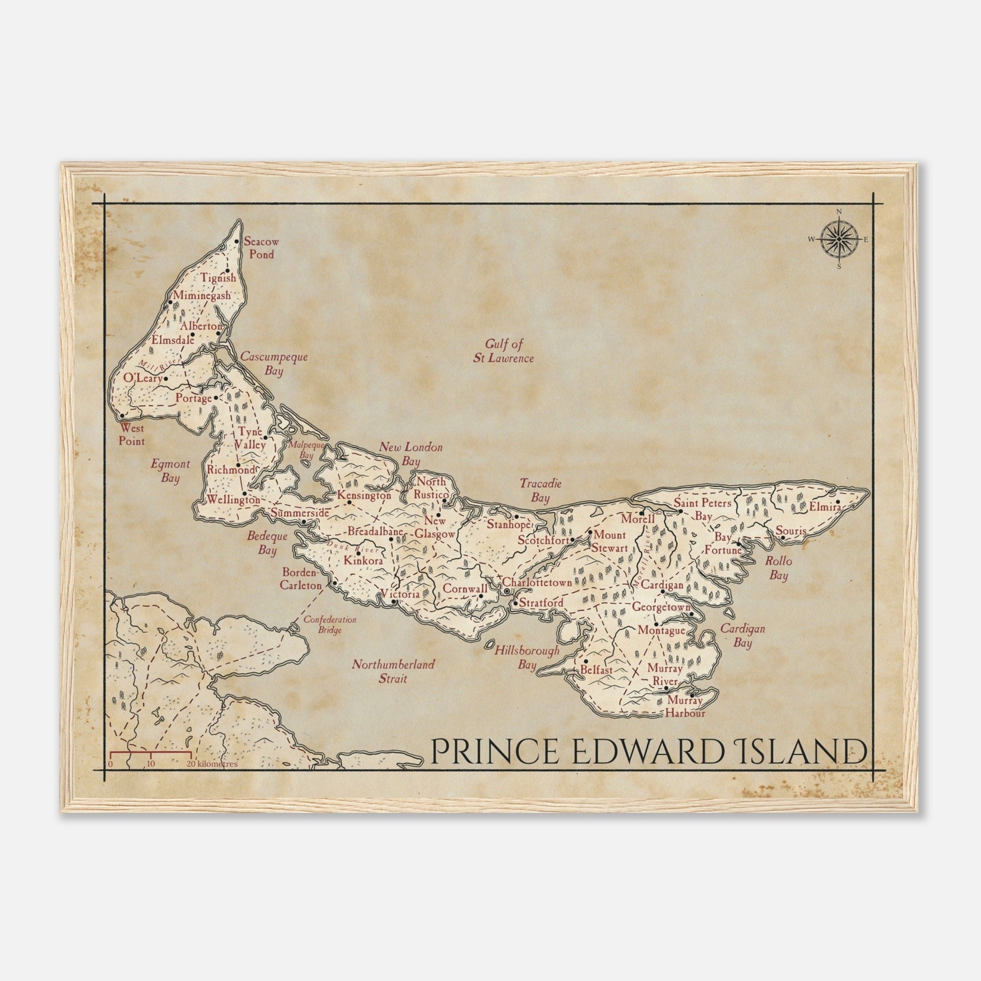 Map of Prince Edward Island - Fantasy-inspired - Print - Fabled Maps