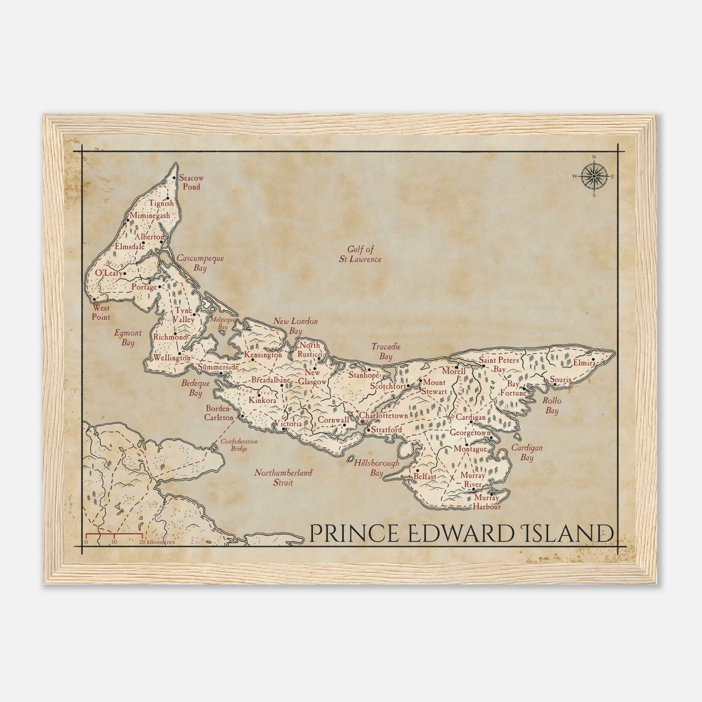 Map of Prince Edward Island - Fantasy-inspired - Print - Fabled Maps