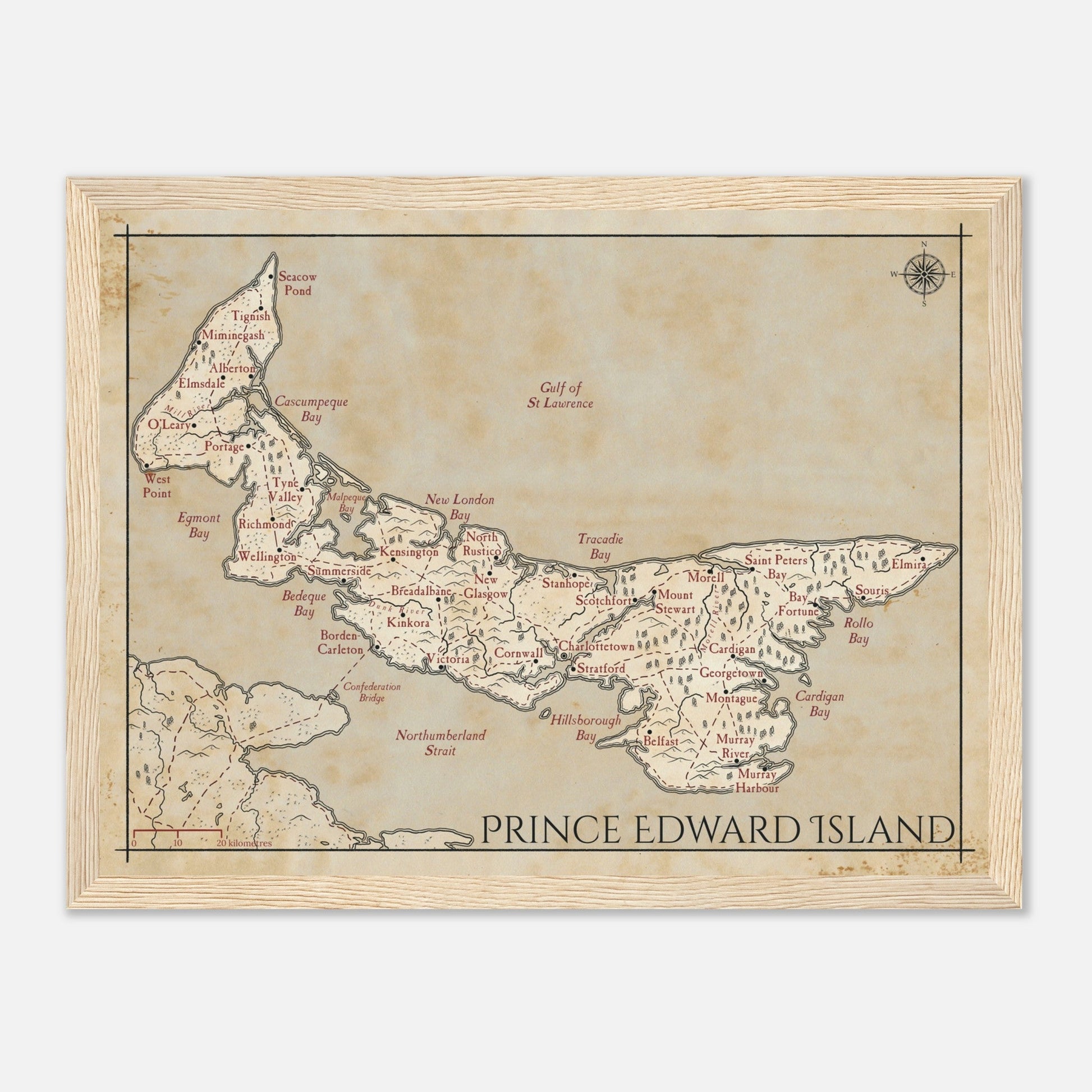 Map of Prince Edward Island - Fantasy-inspired - Print - Fabled Maps