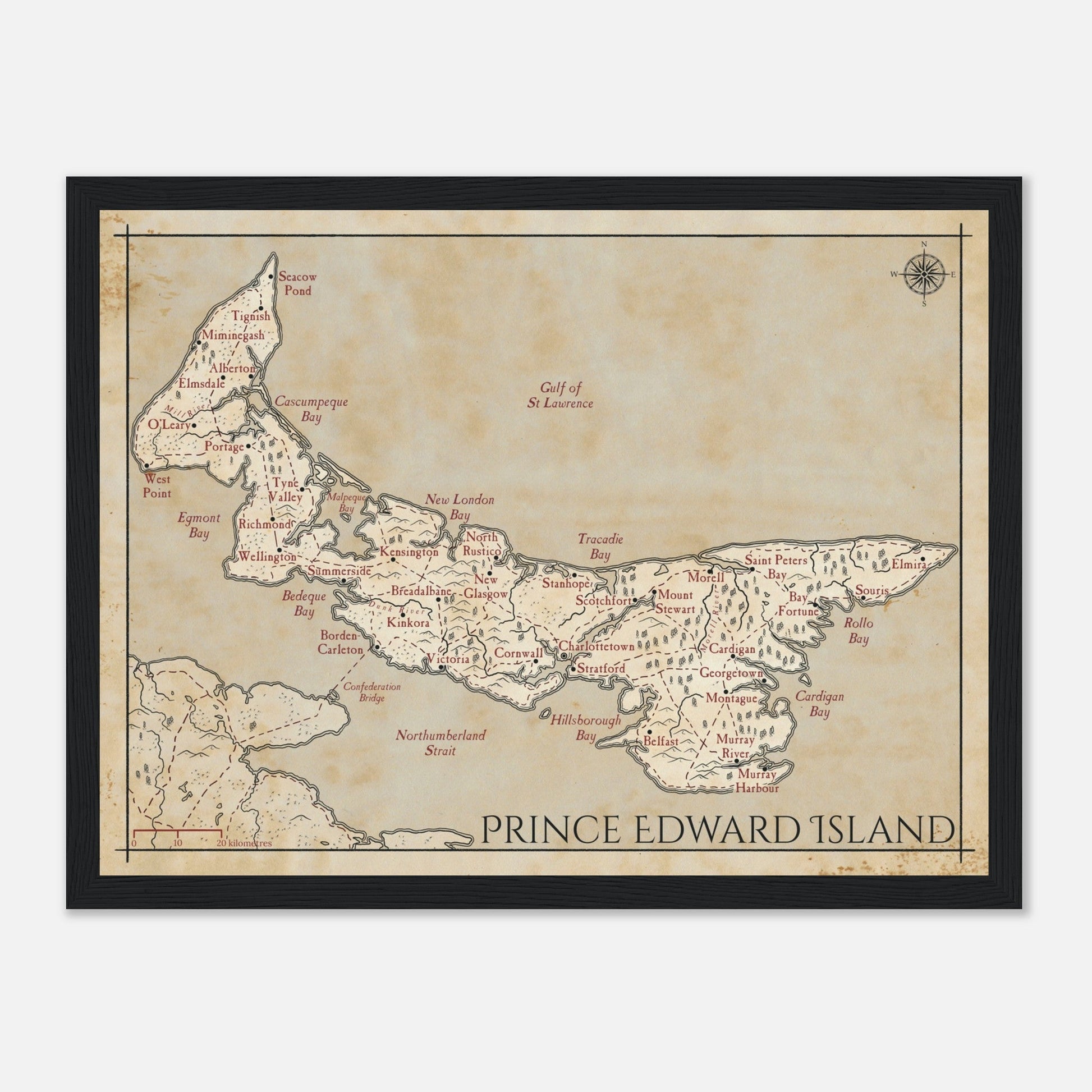 Map of Prince Edward Island - Fantasy-inspired - Print - Fabled Maps