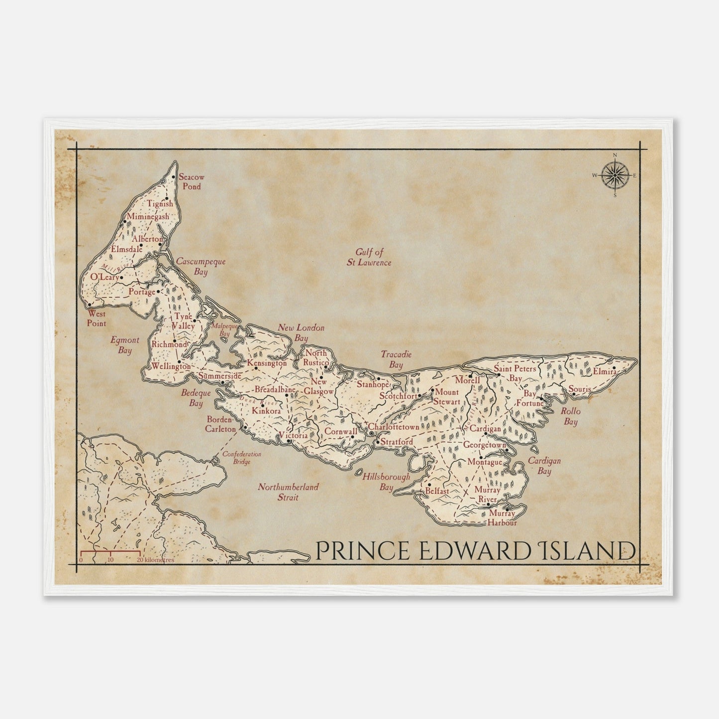 Map of Prince Edward Island - Fantasy-inspired - Print - Fabled Maps