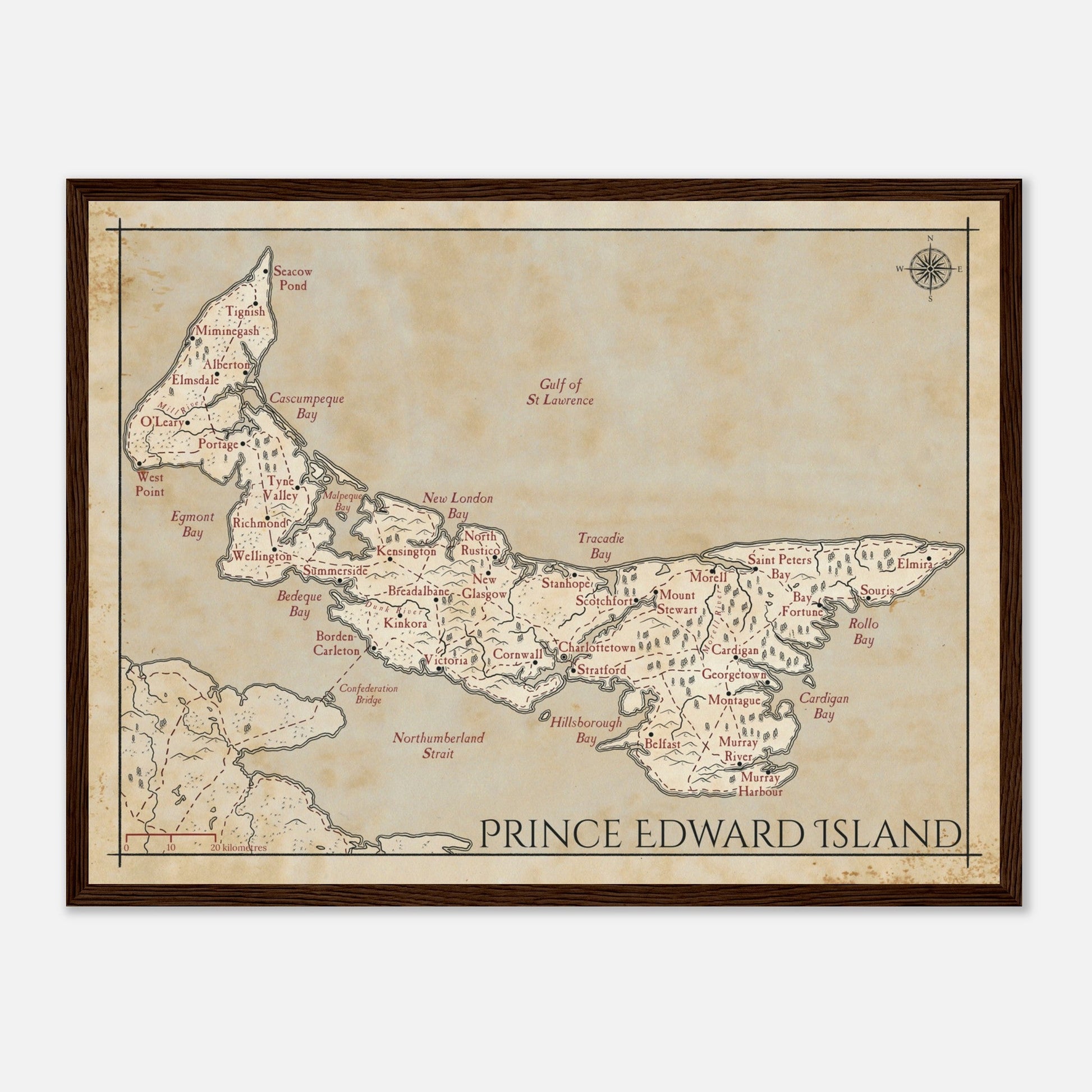 Map of Prince Edward Island - Fantasy-inspired - Print - Fabled Maps