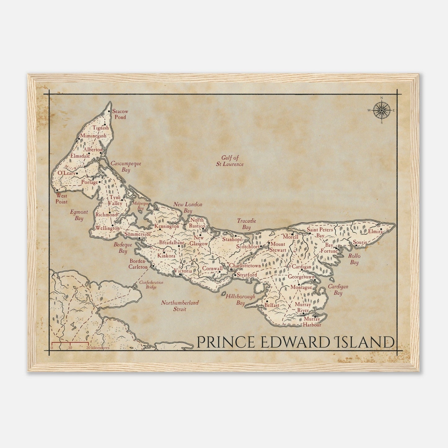 Map of Prince Edward Island - Fantasy-inspired - Print - Fabled Maps