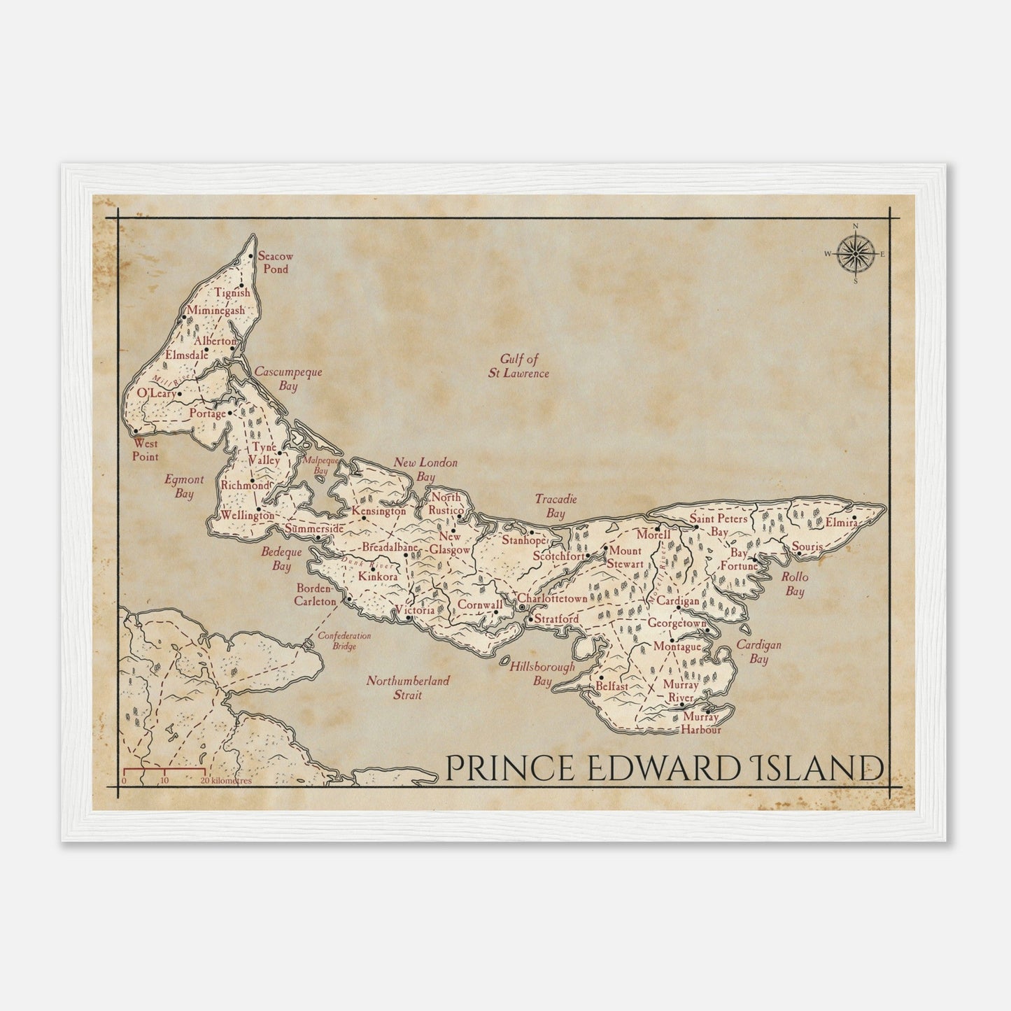 Map of Prince Edward Island - Fantasy-inspired - Print - Fabled Maps