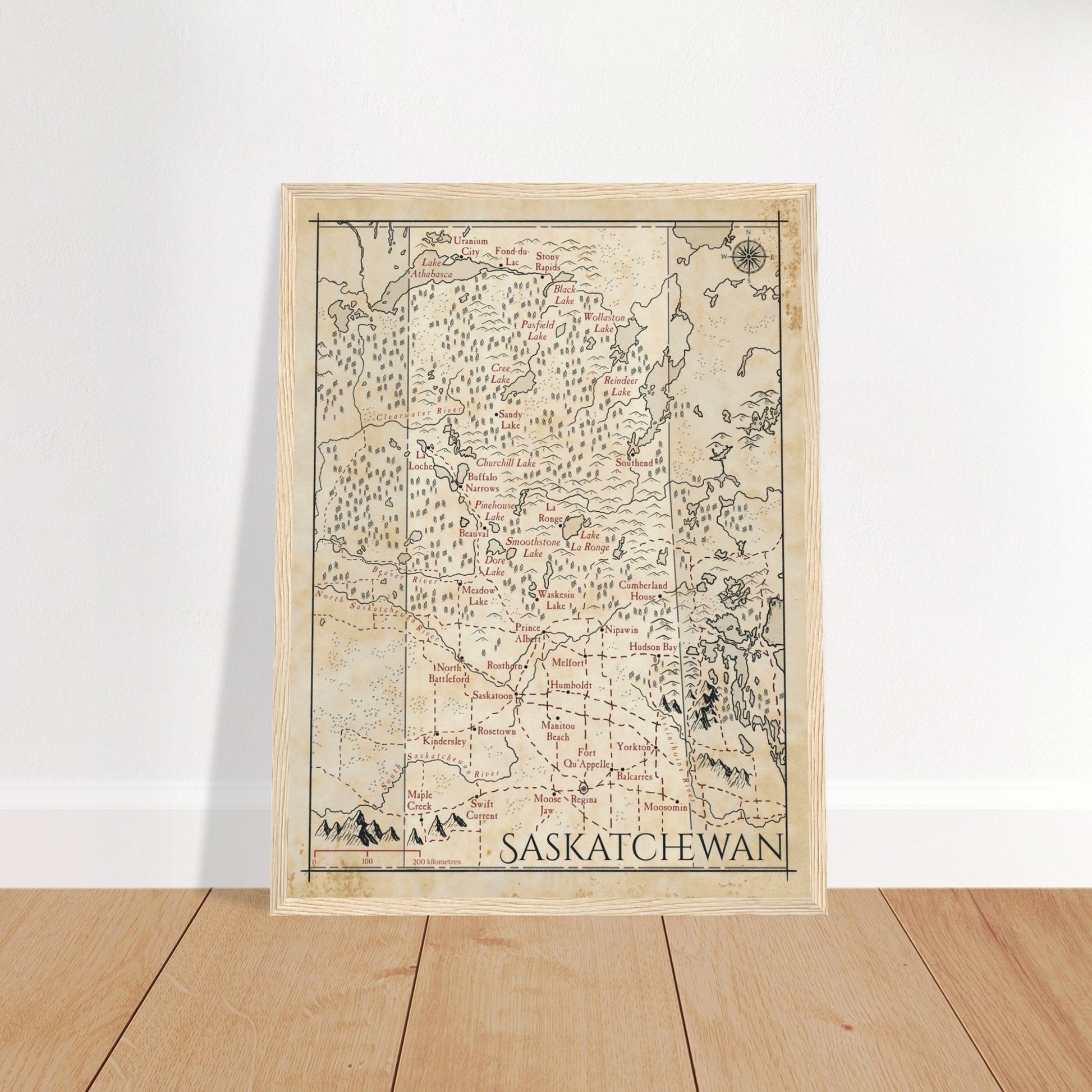 Map of Saskatchewan - Fantasy-inspired - Print - Fabled Maps